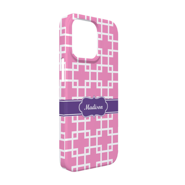 Custom Linked Squares iPhone Case - Plastic - iPhone 13 (Personalized)