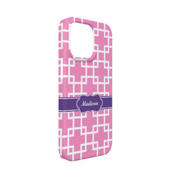 Linked Squares iPhone Case - Plastic - iPhone 13 Mini (Personalized)