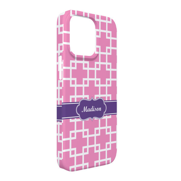 Custom Linked Squares iPhone Case - Plastic - iPhone 13 Pro Max (Personalized)