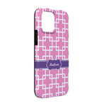 Linked Squares iPhone Case - Rubber Lined - iPhone 13 Pro (Personalized)