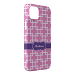 Linked Squares iPhone Case - Plastic - iPhone 14 Pro Max (Personalized)