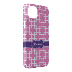 Linked Squares iPhone Case - Plastic - iPhone 14 Pro Max (Personalized)