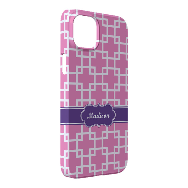 Custom Linked Squares iPhone Case - Plastic - iPhone 14 Pro Max (Personalized)