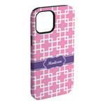 Linked Squares iPhone Case - Rubber Lined - iPhone 15 Plus (Personalized)