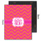 Pink & Orange Chevron 11x14 Wood Print - Front & Back View