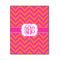 Pink & Orange Chevron 11x14 Wood Print - Front View