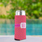 Pink & Orange Chevron Can Cooler - Tall 12oz - In Context