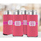 Pink & Orange Chevron 12oz Tall Can Sleeve - Set of 4 - LIFESTYLE