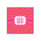 Pink & Orange Chevron 12x12 Wood Print - Front View