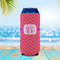 Pink & Orange Chevron 16oz Can Sleeve - LIFESTYLE