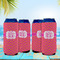 Pink & Orange Chevron 16oz Can Sleeve - Set of 4 - LIFESTYLE