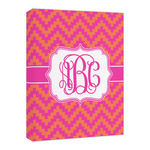 Pink & Orange Chevron Canvas Print - 16x20 (Personalized)