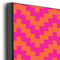 Pink & Orange Chevron 16x20 Wood Print - Closeup