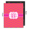 Pink & Orange Chevron 16x20 Wood Print - Front & Back View