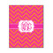 Pink & Orange Chevron 16x20 Wood Print - Front View