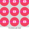 Pink & Orange Chevron 2" Multipurpose Round Labels - Sheet