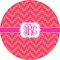 Pink & Orange Chevron 2" Multipurpose Round Labels - Single Sticker