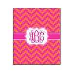 Pink & Orange Chevron Wood Print - 20x24 (Personalized)