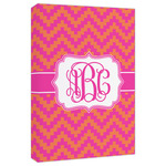 Pink & Orange Chevron Canvas Print - 20x30 (Personalized)