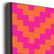 Pink & Orange Chevron 20x30 Wood Print - Closeup