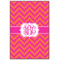 Pink & Orange Chevron 20x30 Wood Print - Front View