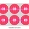 Pink & Orange Chevron 3" Multipurpose Round Labels - Sheet