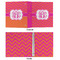 Pink & Orange Chevron 3 Ring Binders - Full Wrap - 1" - APPROVAL