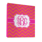 Pink & Orange Chevron 3 Ring Binder - Full Wrap - 1" (Personalized)