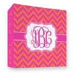 Pink & Orange Chevron 3 Ring Binder - Full Wrap - 3" (Personalized)