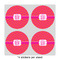 Pink & Orange Chevron 4" Multipurpose Round Labels - Sheet