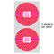 Pink & Orange Chevron 5" Multipurpose Round Label - Sheet