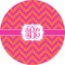 Pink & Orange Chevron 5" Multipurpose Round Label - Single Sticker