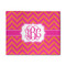 Pink & Orange Chevron 8'x10' Patio Rug - Front/Main