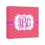 Pink & Orange Chevron Canvas Print - 8x8 (Personalized)