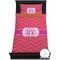 Pink & Orange Chevron Bedding Set (Twin) - Duvet