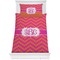 Pink & Orange Chevron Bedding Set (Twin)