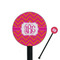 Pink & Orange Chevron Black Plastic 5.5" Stir Stick - Round - Closeup