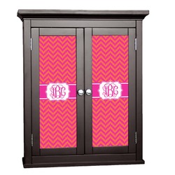 Pink & Orange Chevron Cabinet Decal - Large (Personalized)