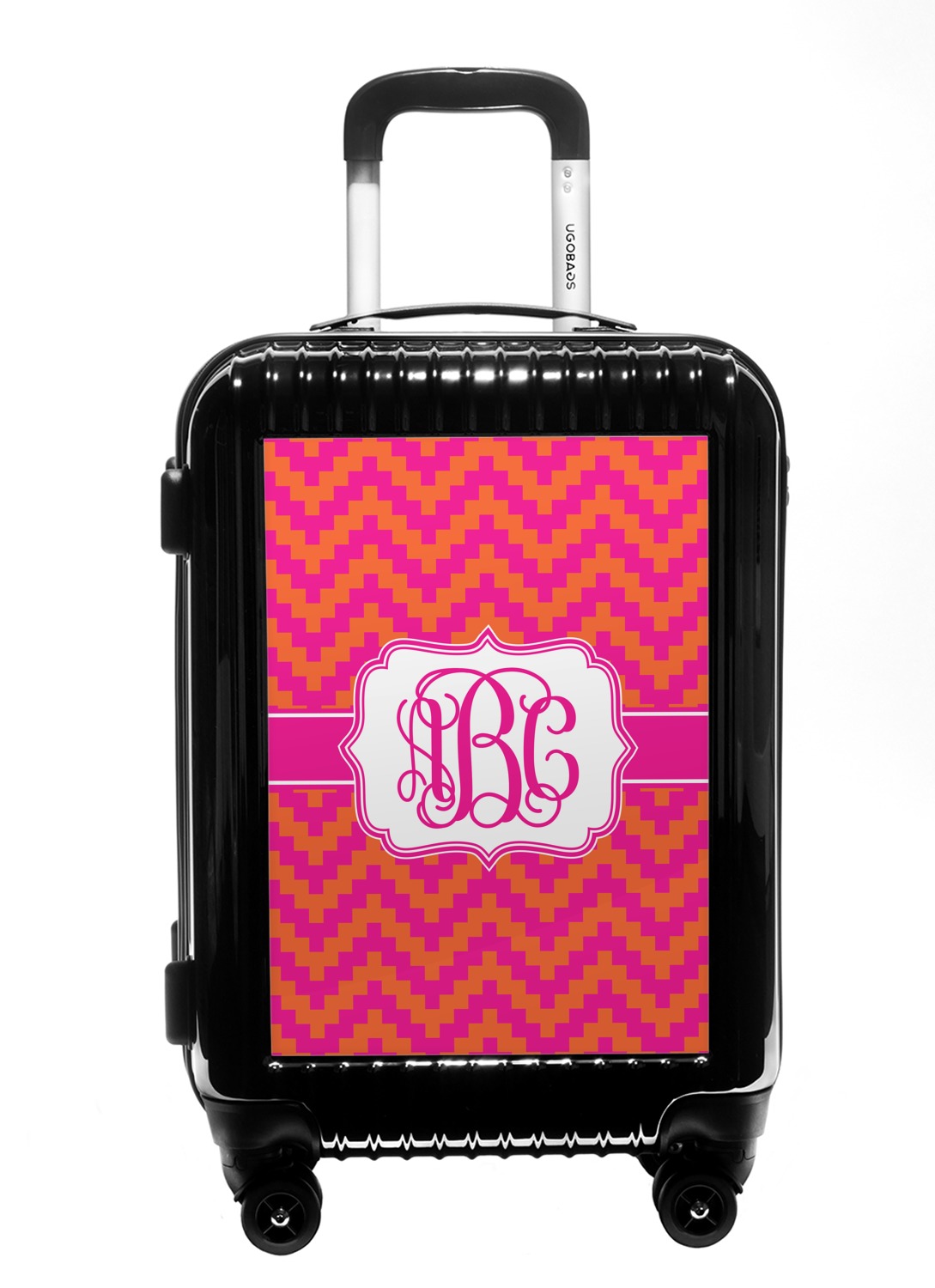 pink hard shell luggage