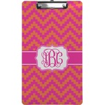 Pink & Orange Chevron Clipboard (Legal Size) (Personalized)