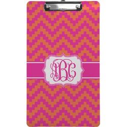 Pink & Orange Chevron Clipboard (Legal Size) (Personalized)