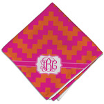 Pink & Orange Chevron Cloth Dinner Napkin - Single w/ Monogram