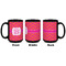 Pink & Orange Chevron Coffee Mug - 15 oz - Black APPROVAL