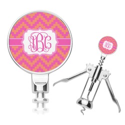 Pink & Orange Chevron Corkscrew (Personalized)