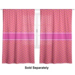 Pink & Orange Chevron Curtain Panel - Custom Size