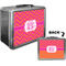 Pink & Orange Chevron Custom Lunch Box / Tin Approval