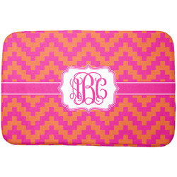 Pink & Orange Chevron Dish Drying Mat (Personalized)