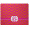 Pink & Orange Chevron Dog Food Mat - Medium without bowls