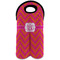 Pink & Orange Chevron Double Wine Tote - Front (new)