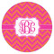 Pink & Orange Chevron Drink Topper - Small - Single